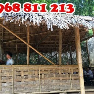 nhà lợp bằng phên tre, phên nứa