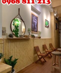 trang trí bằng cót tre cót ép